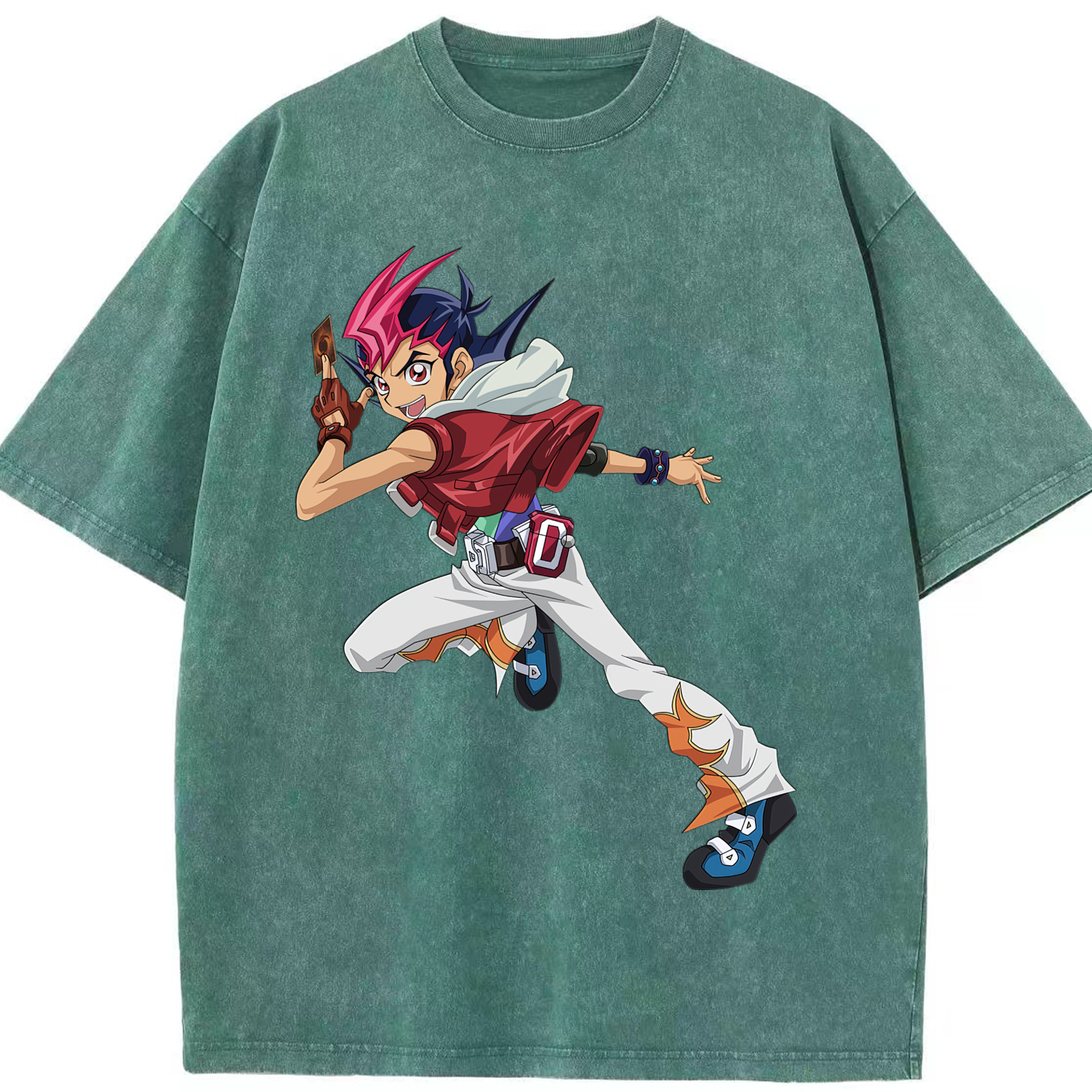 （画像用） 遊☆戯☆王 Yu-Gi-Oh! 綿100% ヴィンテージ風 半袖Tシャツ（フロントプリント）